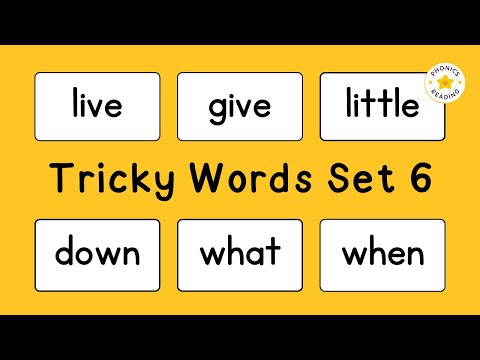 Tricky Words | Sight Words |  Set #6 | Sentences with Tricky Words