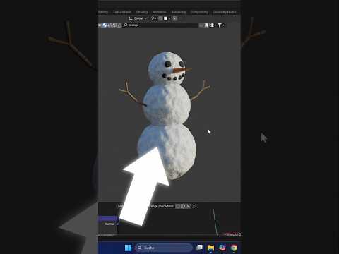 Blender Advent Calendar Day 22 | Snowman 💯 #blender #b3d #blender3d #tutorial #3dart