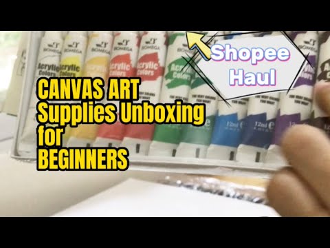 Canvas Art Supplies Unboxing for Beginners #painting #haul #art #artist #unboxing