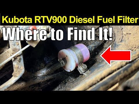 Kubota UTV RTV900 Diesel ● Where is the Fuel Filter Location?