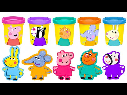 Create Peppa Pig & Friends with Play Doh Molds | Learn Colors | Preschool Toddler Learning Video