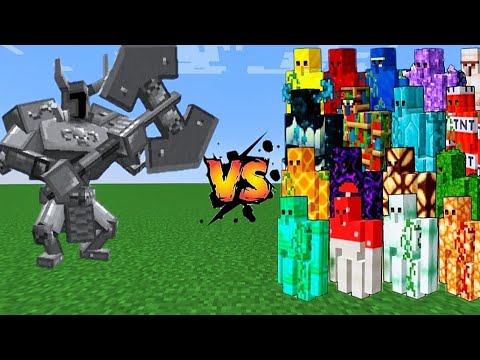 FERROUS vs 120 DIFFERENT GOLEMS MINECRAFT