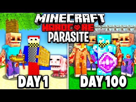 100 Days - Minecraft Parasite Apocalypse... [FULL MOVIE]