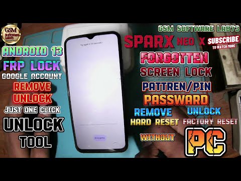 Sparx Neo X Hard Reset|Sparx Neo X FRP Bypass|Android 13|Sparx Factory Reset & FRP With Unlock Tool