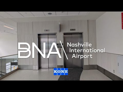 INSANELY SLOW DOORS! KONE MonoSpace elevators - C Concourse - Nashville Int'l Airport - Nashville TN