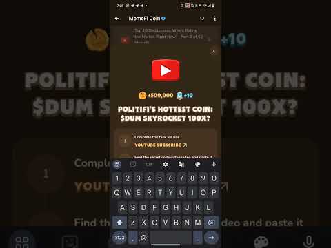 PolitiFi's Hottest Coin: $DUM Skyrocket 100x? Memfi video code | memfi new video code today