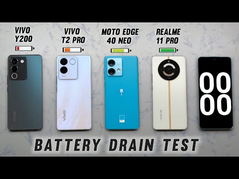 Vivo Y200 5G vs Vivo T2 Pro 5G vs Moto Edge 40 Neo 5G vs Realme 11 Pro 5G Battery Drain Test