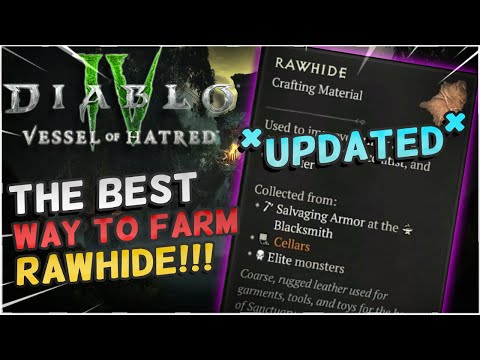 *UPDATED* Diablo 4 How to Farm Rawhide in Vessel of Hatred!