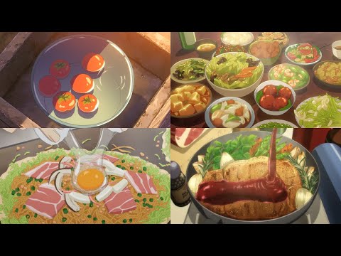 ✨Aesthetic Anime ASMR Food - Ghibli vibes - Best food scenes in anime | Relaxing Anime Cooking 🍜