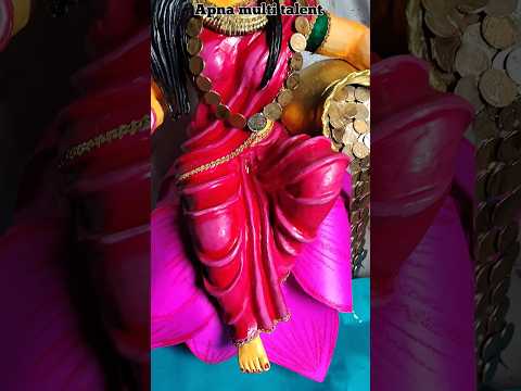 2 फिट लक्ष्मी माता मूर्ति बनाने सीखें || Laxmi Mata murti making #Shorts