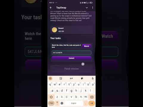 tapswap bitcoin integration code #tapswap #secretcode #taping #crypto #nft