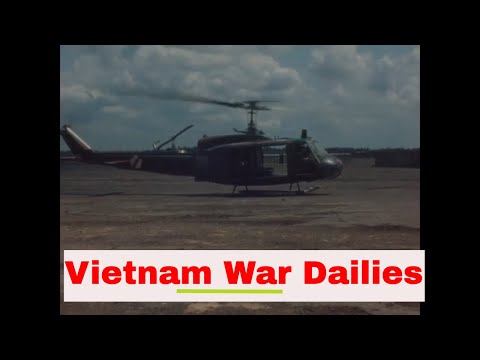 VIETNAM WAR RAW DAILIES   FOOT SURGERY   BELL UH-1P HELICOPTER BASE    M816 WRECKER   83485