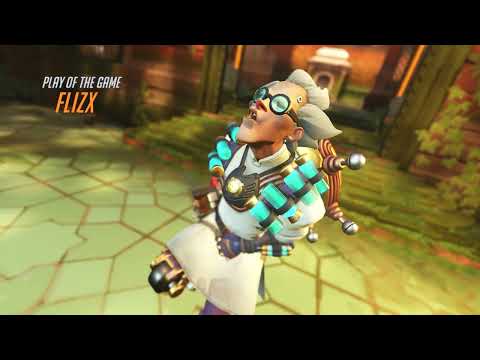 Overwatch 2: Junkrat getting an assist from male Mercy