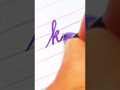 How to write letter 'k' in cursive handwriting #handwriting #shorts