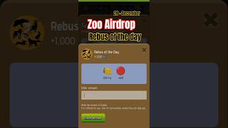 Rebus Of The Day Zoo Airdrop| to day rebus of the day #zooairdrop #cryptoworldyaatree