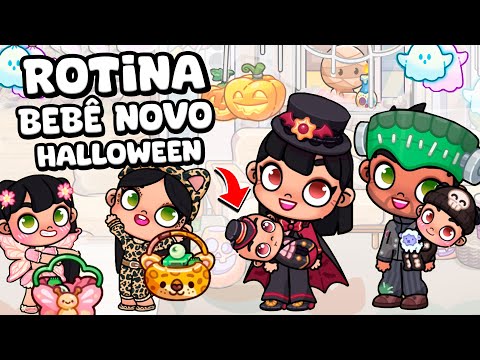 ROTINA COM BEBÊ NOVO Halloween | AVATAR WORLD ROTINAS E HISTÓRIAS