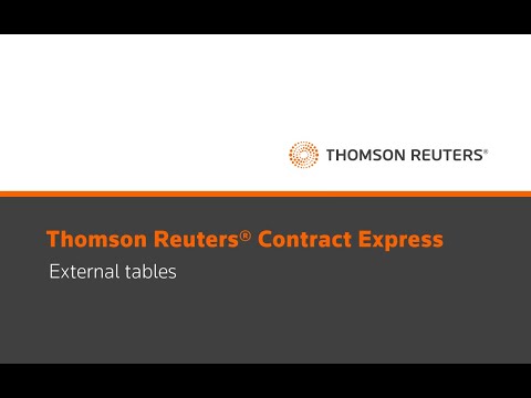 Contract Express - External tables