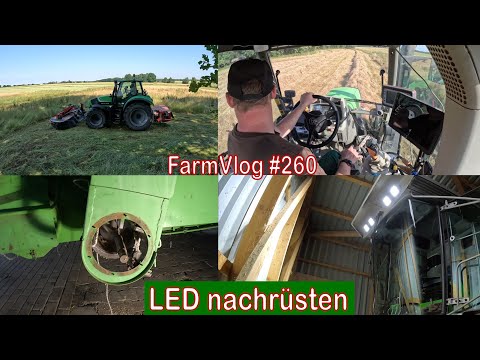 Farmvlog #260: LED Scheinwerfer am Topliner Nachrüsten | Das letzte Heu für 2023