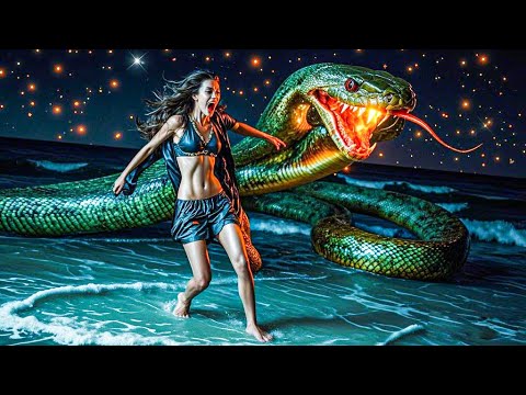 美女深夜海边寻人，不料突然窜出大蛇将她吞下！【蛇岛狂蟒 Snake Island Python】| 惊悚/冒险/灾难 | 经典大本营