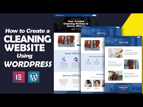 How to Create a Cleaning website Using WordPress and Elementor