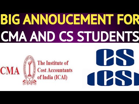 |BIG Announcement For CMA & CS Students| Big Updates For CMA & CS|