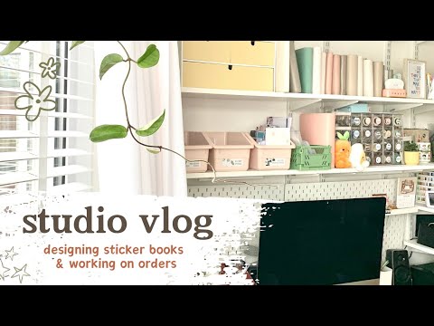 Cosy Studio Vlog - Working on orders and launching new products - Small UK stationery business