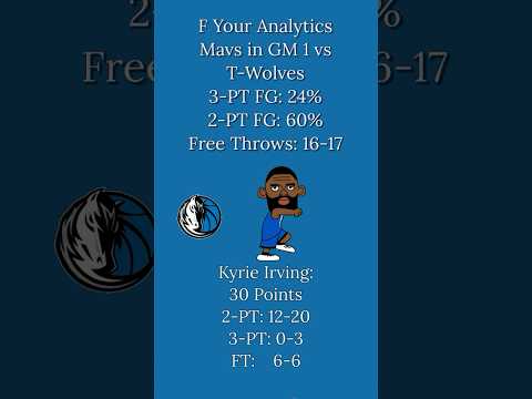 F### Analytics Mavs and #kyrieirving Win Gm 1 vs T-Wolves