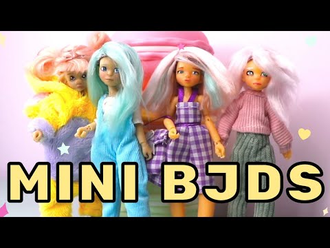 I MADE MINIATURE BALL JOINTED DOLLS with OOAK outfits, wigs and faceups