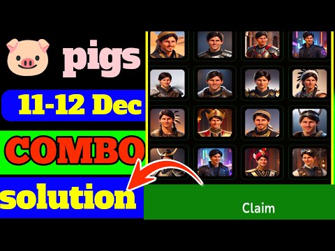 Pigs house today combo|pigs combo card solution|11-12 December solution|pigs intelligent investment