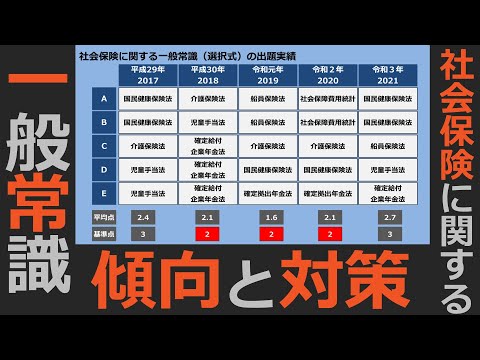 【社労士試験】社会保険に関する一般常識【傾向と対策/2022年】