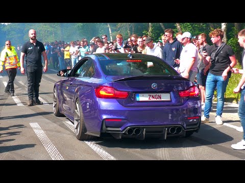 BMW Drivers vs Security - Leaving a Car Meet