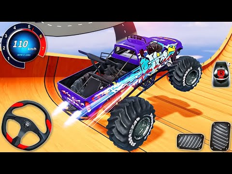 Monster Truck Mega Ramp Driving - Extreme GT Car Stunts Racing 3D- Android GamePlay