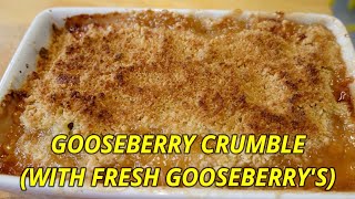 Homemade Gooseberry Crumble