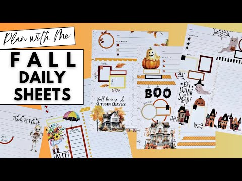 PLAN WITH ME | FALL DAILY SHEETS | PLANYTHING & HAPPY PLANNER