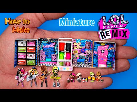 DIY LOL Surprise! OMG Remix Crafts and Hacks for Barbie and American girl dollhouse accessories