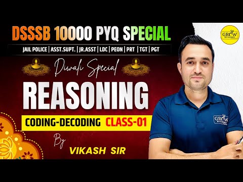 Demo Reasoning Class 01 | Coding-Decoding | DSSSB 10000 PYQ Special Batch | Vikash Sir