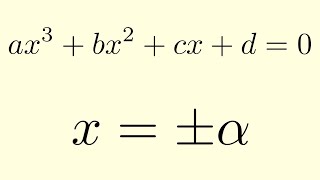 Cubics With ± Roots