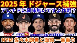 2025年MLB FA補強情報‼️ ドジャース アレナドに興味無いですよ作戦⁉️ マンシーと共存できるのか⁉️ 佐々木朗希 メッツと面談 東海岸もOKか ドジャースにFITはスコット BOSはテオヘル