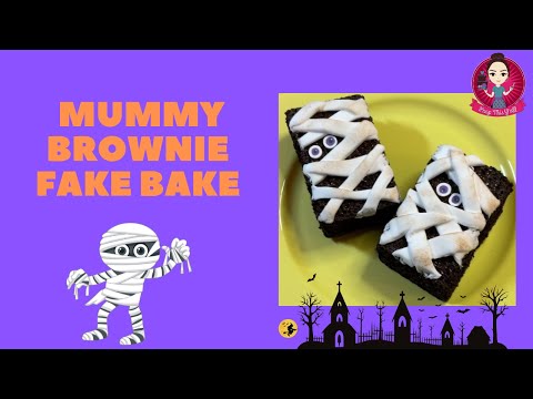 Mummy Brownie Fake Bake! #fakebake #halloween #peepthisyall