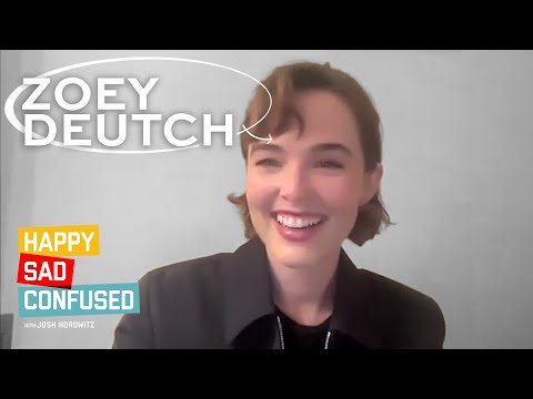 Zoey Deutch talks JUROR #2, Broadway debut in OUR TOWN, Glen Powell reunion I Happy Sad Confused