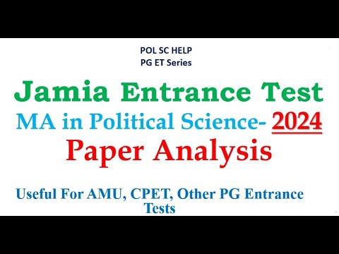 ANALYSIS OF JAMIA- MA POLITICAL SCIENCE PAPER- 2024