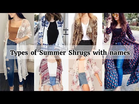 Types of shrugs with names/Types of cardigan, kimono with names/Summer shrugs design for girls women