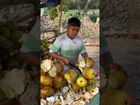 Small Kid Selling Palm Fruit | Amazing Cutting Skills | Bangladeshi Street Food #shorts