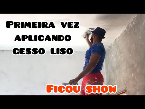 CONSTRUINDO A PRÓPRIA CASA #129 - OLHA O RESULTADO DO GESSO LISO NO TETO