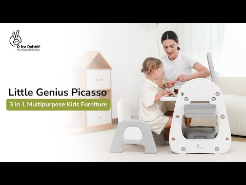 R for Rabbit Little Genius Picasso – Multifunctional Kids Study Table Chair Set