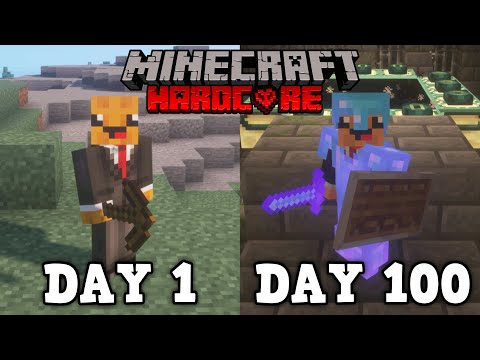 I Survived 100 Days In HARDCORE Minecraft...