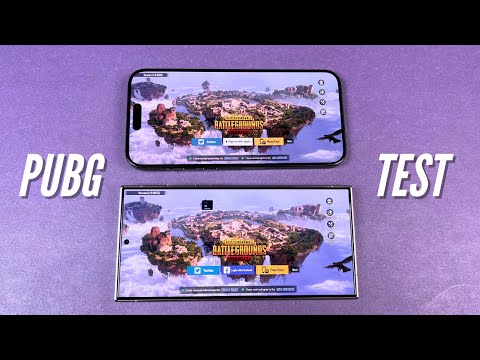 Samsung Galaxy S24 Ultra vs iPhone 15 Pro Max -  PUBG Test | Graphics Settings, Gameplay & Sanhok!