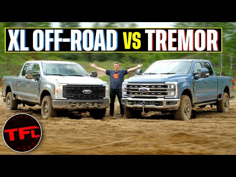 Can the Cheaper 2023 Ford F-350 XL Off-Road Truck Keep Up With the TREMOR On This Muddy Course?