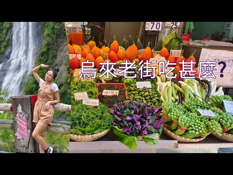 台北近郊，烏來老街吃甚麼?!老街野菜屋的野菜種類也太多了吧