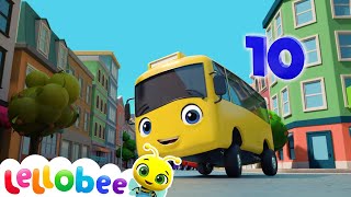 Ten Little Buses Song | Lellobee -  Nursery Rhymes for Kids